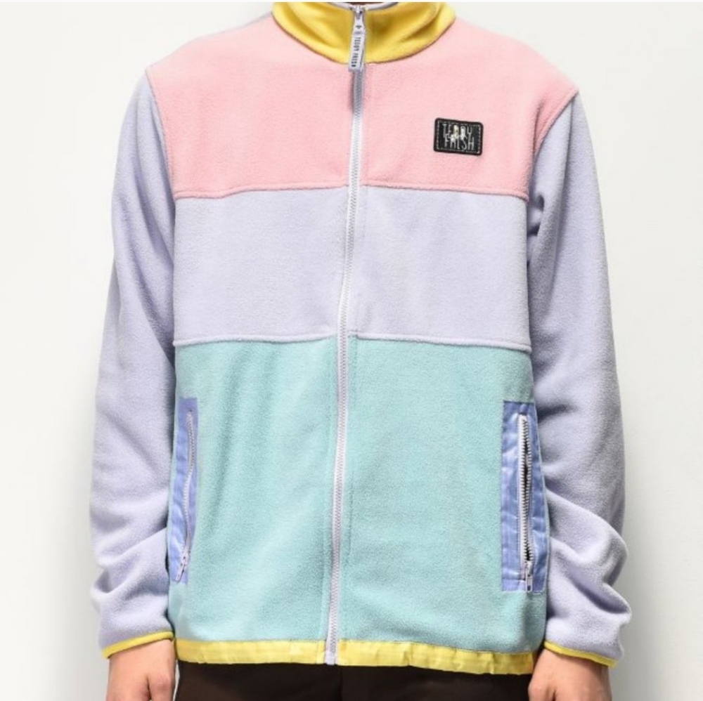 Teddy Fresh color block jacket